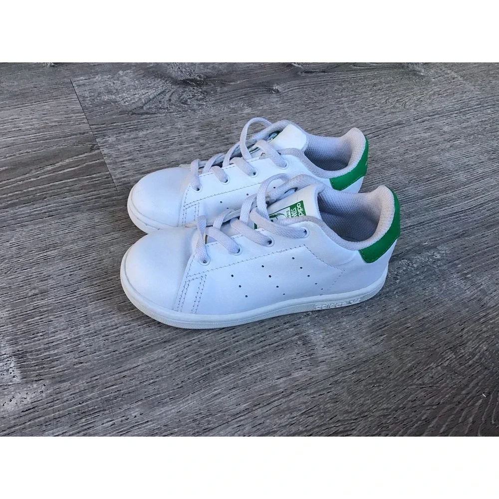 Adidas Stan Smith Toddler 9K White Lace Up Sneakers JP9723 Shoes